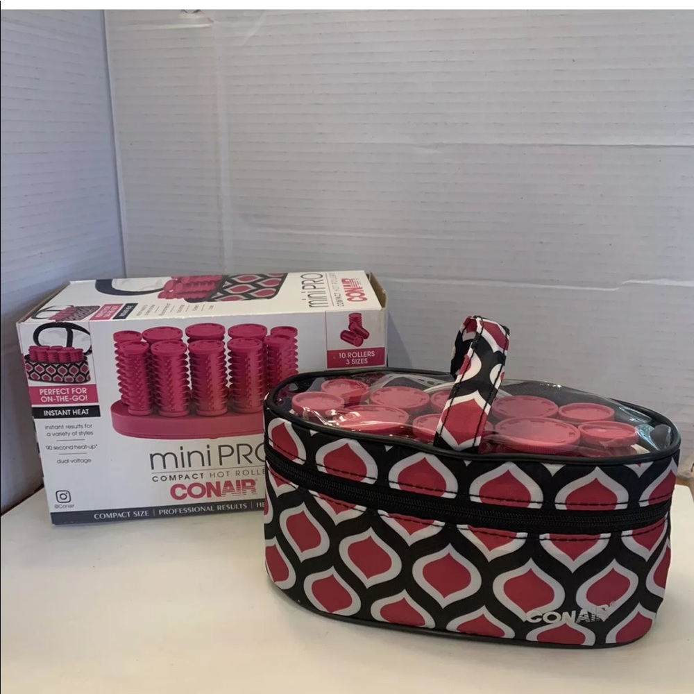 Conair Mini Pro Compact Hot Rollers 10 Pink